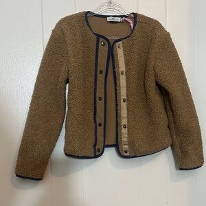Vineyard Vines Kids Brown Fleece Button-Up Jacket